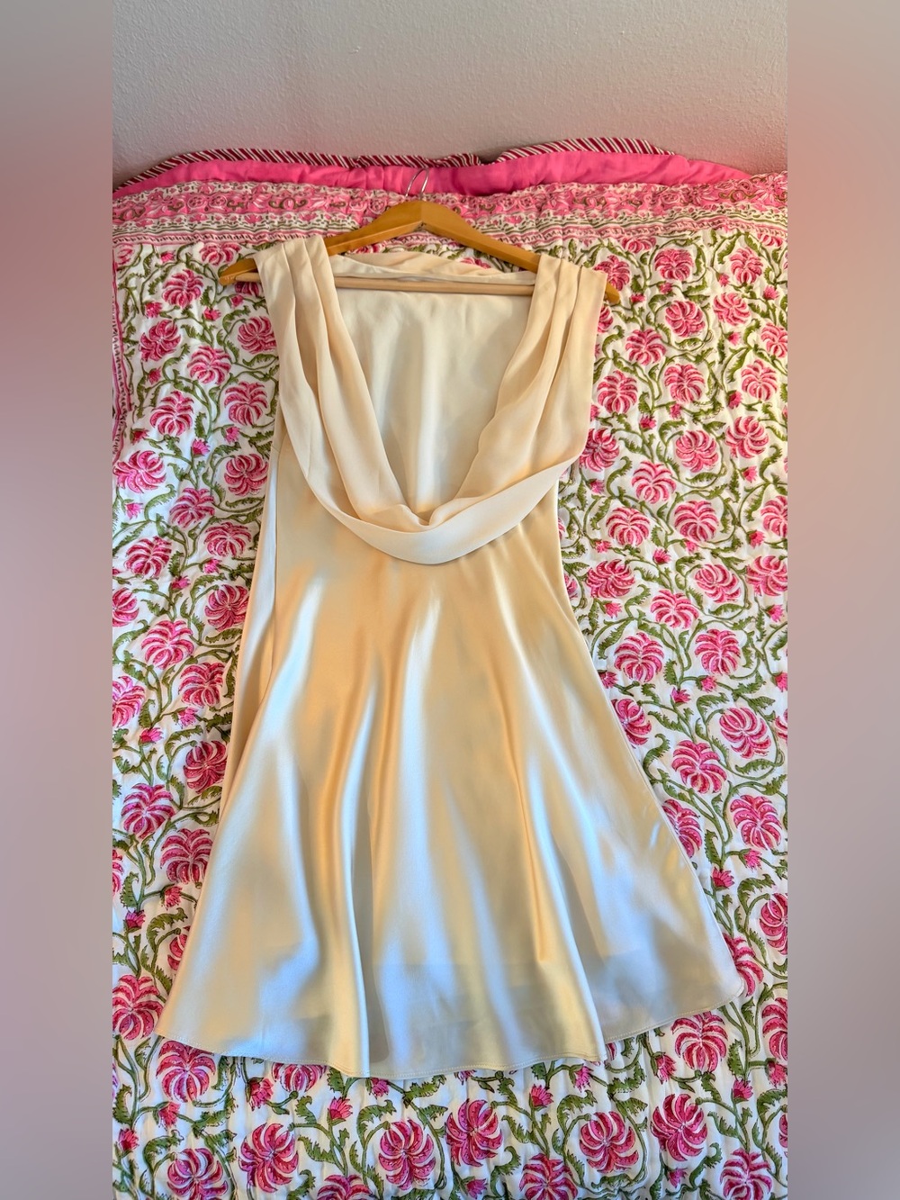Reformation Jonelle Silk Dress In Almond, NWOT, NEVER WORN, NO FLAWS. - Picture 14 of 16
